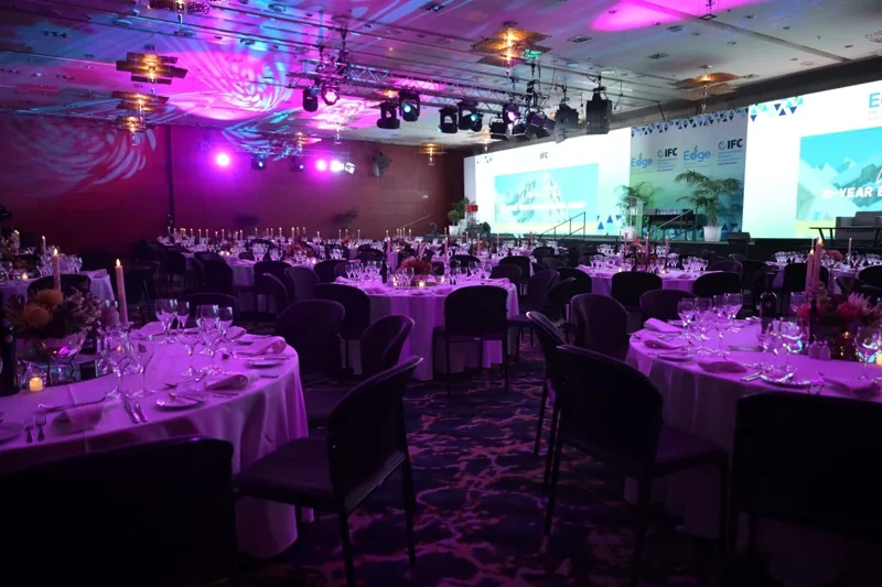 Stage lighting and event atmosphere